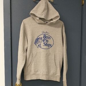 Bass Pro Shops Gray Hoodie with Blue Logo